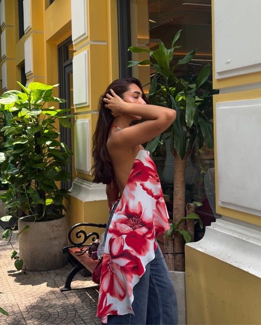 Selani Top - Corallo Floral