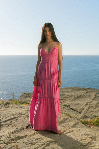alma pink dress Alma Chiffon Dress
