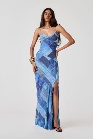 Bari Dress - Denim Patch, XS Bari Dress - Denim Patch, XS