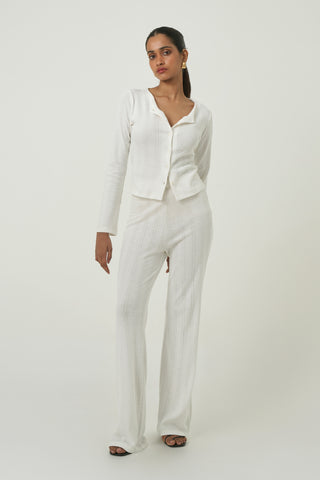 Canary Cardigan - Pointelle