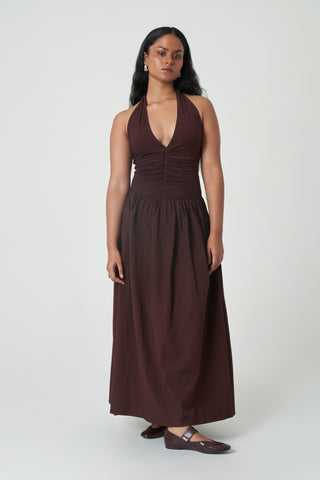 Cannes Dress - Dark Walnut Summer Away Cannes Dress - Dark Walnut Summer Away