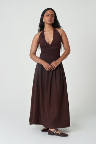 Cannes Dress - Dark Walnut