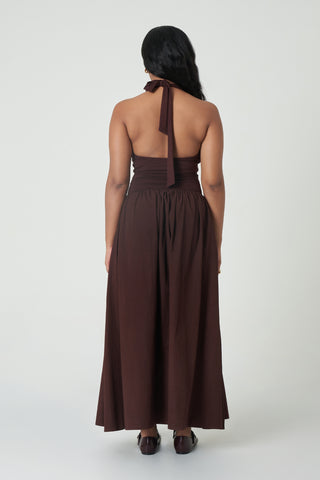 Cannes Dress - Dark Walnut