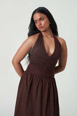 Cannes Dress - Dark Walnut