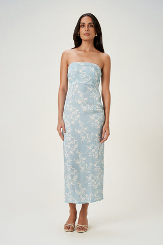 charlotte cocktail midi dress "Charlotte" Strapless Midi Dress
