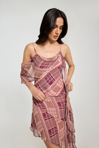 Nara Top - Blush Plaid