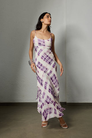 Odelle Dress - Blurred Plaid