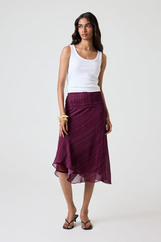 Paros Skirt - Mulberry Etch