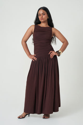 Patmos Dress - Dark Walnut Summer Away Patmos Dress - Dark Walnut Summer Away