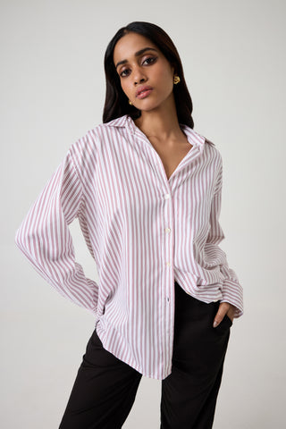 burgundy and white striped dress shirt Paul Fredrick Men's Burgundy & Gray Striped Classic Fit L/S Shirt Size 19 x 35