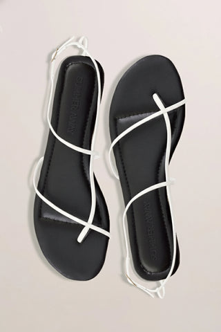 Remy Flat Sandal - White