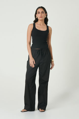 Ribbed Tank Top - Black